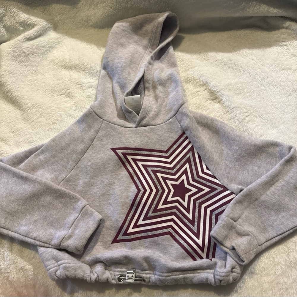 Athletic Works Gray and Purple Star Hoodie